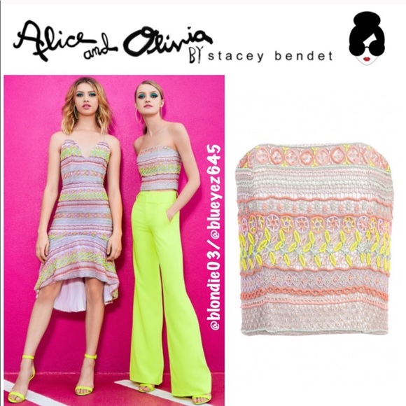 Alice + Olivia Tops - Alice + Olivia Saraphina Beaded Bustier 8